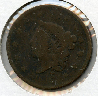 1835 Coronet Head Large Cent US Copper 1c Coin - JP125