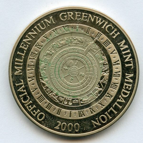 2000 Millennium Greenwich Mint Medal Durham Cathedral Church Round - RY739