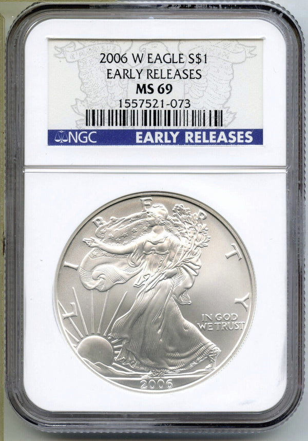 2006-W American Eagle 1 oz Silver Dollar NGC MS69 Early Releases West Point C546
