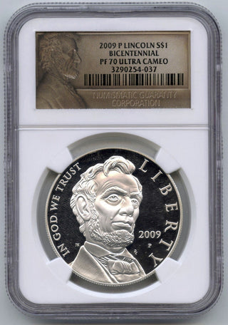 2009-P Lincoln Bicentennial Proof Silver $1 Dollar NGC PF 70 Ultra Cameo - C369
