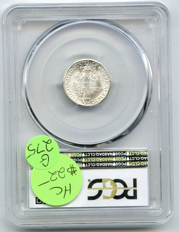 1935 Mercury Silver Dime PCGS MS63 Certified - Philadelphia Mint - G275