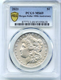 2021 Morgan Silver Dollar PCGS MS69 Certified - Philadelphia Mint - DM801