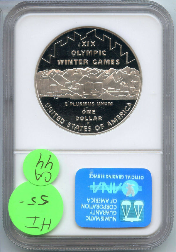 2002-P Salt Lake Olympics Proof $1 Silver Dollar NGC PF69 Ultra Cameo - CA44