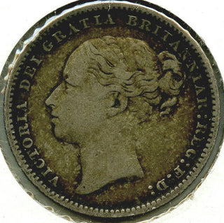 1884 Great Britain One Shilling Coin .925 Silver Queen Victoria -DM256