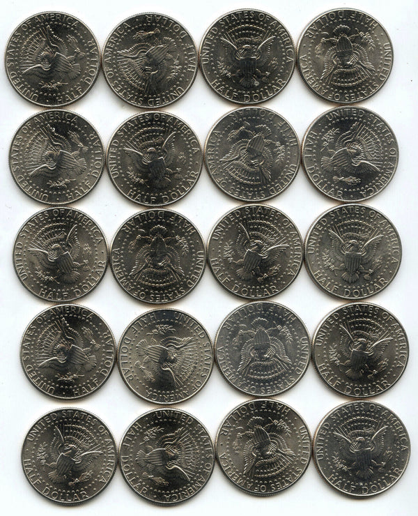 1994-D Kennedy Half Dollar 20-Coin Roll - Brilliant Uncirculated - Denver - B577