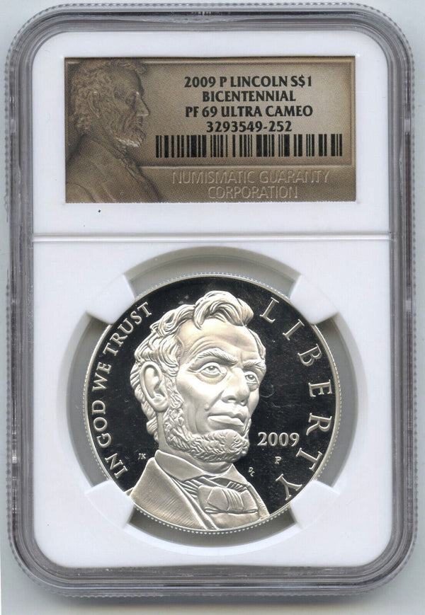 2009 Lincoln Bicentennial Proof Silver Dollar NGC PF69 Ultra Cameo - E987