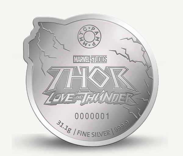 2022 Thor Love and Thunder 1 Oz Silver Proof Coin PAMP MARVEL Comics - JP223