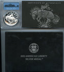 2022 American Liberty Silver Medal PCGS PR70 DCAM First Strike Chicago ANA JP024