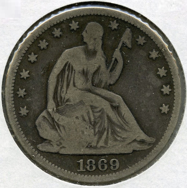 1869 Seated Liberty Silver Half Dollar - Philadelphia Mint - A572
