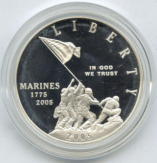 2005 Marine Corps 230th Anniversary Proof Silver Dollar US Mint OGP - 5C1 - C447