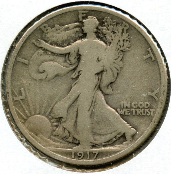 1917 Walking Liberty Silver Half Dollar - Philadelphia Mint - JL800