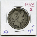 1903-S Barber Silver Half Dollar - San Francisco Mint - A679