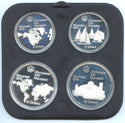Canada 1976 Montreal Olympic 4-Coin Proof Set $10 $5 Collection & Case - CC455