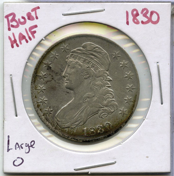 1830 Capped Bust Half Dollar Large O Early U.S. Coin -DM450