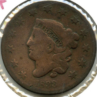 1833 Date Large Cent Penny  -DM229
