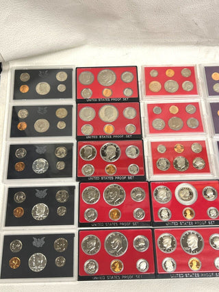 1968-2016 Proof Coin Set Collection w/ Wood Display Boxes 78 Sets  - KR329
