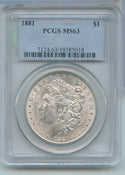 1881-P Silver Morgan Dollar $1 PCGS MS63 Philadelphia Mint - KR635