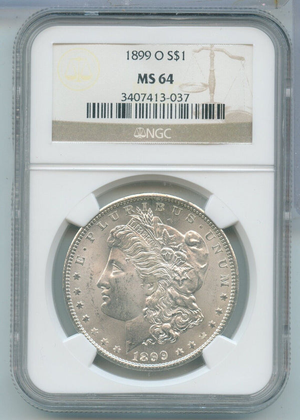 1899-O Silver Morgan Dollar $1 NGC MS64 New Orleans Mint - KR672
