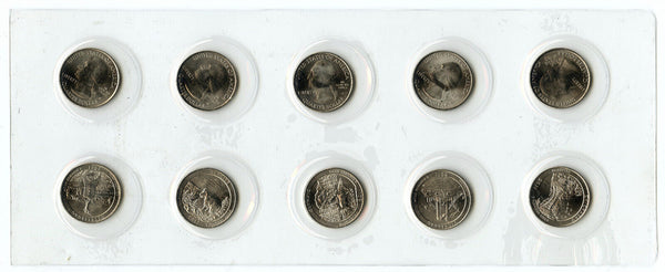 2011 American The Beautiful UNC Quarters Circulating Coin Set P & D Mints DM904