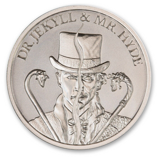 Dr. Jekyll + Mr. Hyde 2023 Art Medal 999 Silver 1 oz Round Horror - JP183