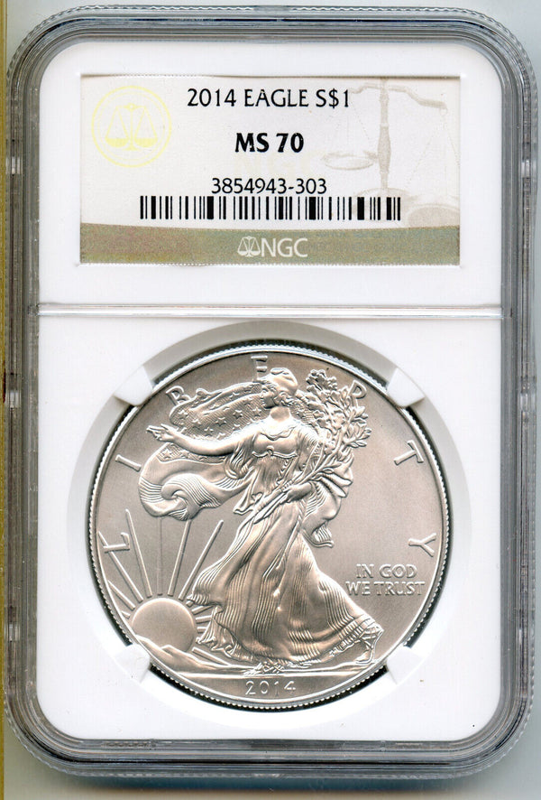2014 American Eagle 1 oz Silver Dollar NGC MS70 Certified - CC779
