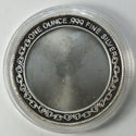 Be My Valentine 999 Silver 1 oz Enameled Art Medal Round Angel Cupid Color LH011
