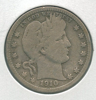 1910-P Silver Barber Quarter 25c Philadelphia Mint - KR169
