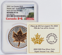 2022 Canada Maple Leaf Super Incuse Rose 1 Oz Silver NGC PF70 $20 Coin - JP188