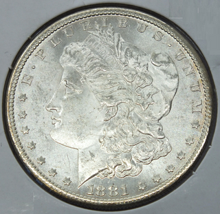 1881-S Morgan Silver Dollar - Uncirculated - San Francisco Mint - E437