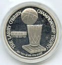 Chicago Bulls 1991 World Champions 999 Silver 1 oz Art Medal Round Trophy B98