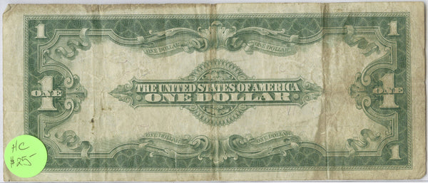 1923 Silver $1 Dollar Certificate Large Bill Blue Seal Currency Note DN190