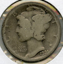 1921 Mercury Silver Dime - Philadelphia Mint - A591