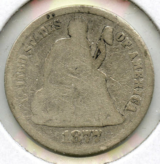 1877-CC Seated Liberty Silver Dime - Carson City Mint - C354