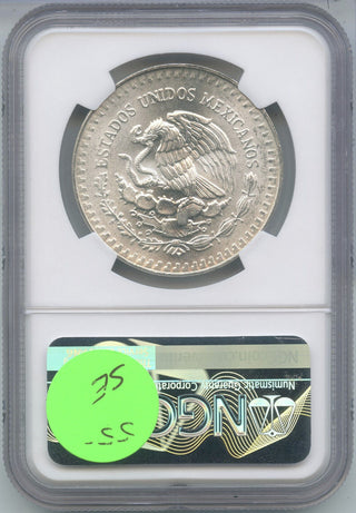 1985 Mexico Libertad 1 Oz Silver NGC MS64 Certified Silver Mexican Coin- DN364