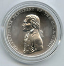 Thomas Jefferson 999 Silver Oz Presidential Medal Round United States Mint B603