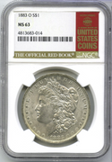 1883-O Morgan Silver Dollar NGC MS63 Certified - New Orleans Mint - DM678