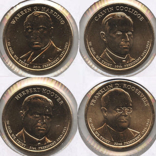 2014-D Presidential Dollar Coin Set - Harding Hoover Coolidge Roosevelt - AS335