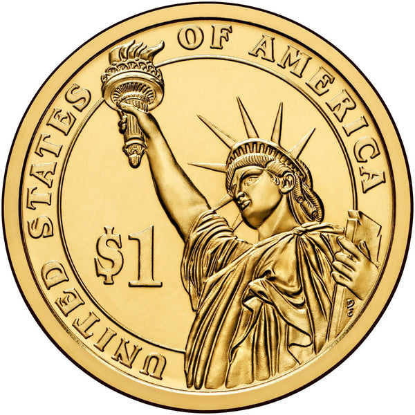 2013-P Theodore Roosevelt Presidential Dollar US Golden $1 Coin Philadelphia
