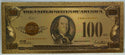 1928 $100 Gold Certificate Novelty 24K Gold Foil Plated US Note Bill 6