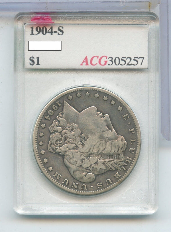 1904-S Morgan Silver Dollar $1 San Francisco Mint Accugrade - ER905