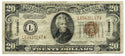 1934-A $20 Federal Reserve Note Hawaii Currency - San Francisco - B872