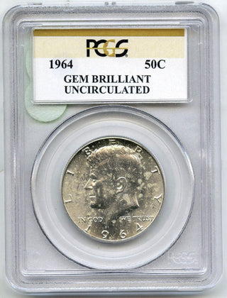 1964 Kennedy Silver Half Dollar PCGS Gem Brilliant Uncirculated - G670