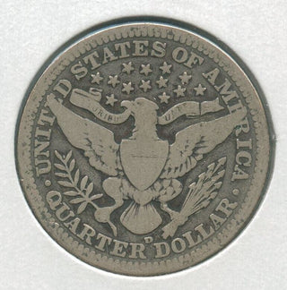 1908-D Silver Barber Quarter 25c Denver Mint - KR162