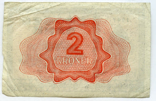 1947 Norway 2 To Kroner Bank Note Currency - JM673
