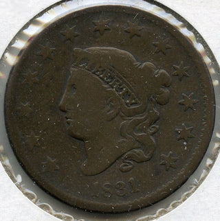 1831 Coronet Head Large Cent Penny - G874