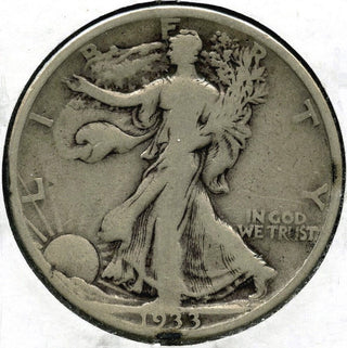 1933-S Walking Liberty Silver Half Dollar - San Francisco Mint - G839