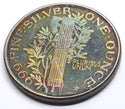 Peace Dollar Motif 999 Silver 1 oz Art Medal Round USA Lady Liberty Toned - A226