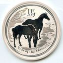 2014 Australia Lunar Year of Horse 999 Silver 2 oz Coin $2 Commemorative - BX394