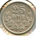 1931 Sweden Silver Coin 25 Ore - CA704
