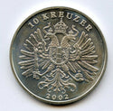 2002 Austria 10 Kreuzer Silver Coin -  JN399